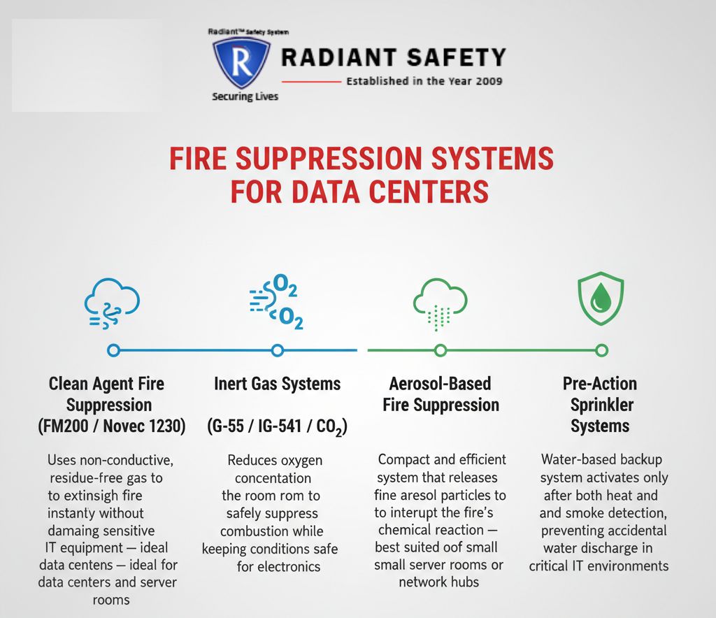 Fire Suppression Systems for Data Centers and Server Rooms: Design & Maintenance Guide