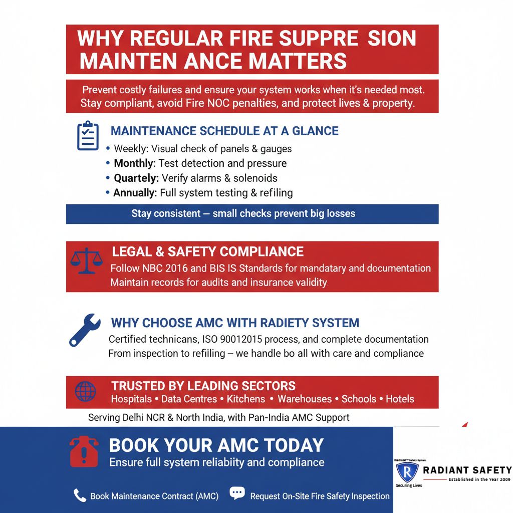 Maintenance Schedule and Inspection Guidelines for Fire Suppression Systems in India